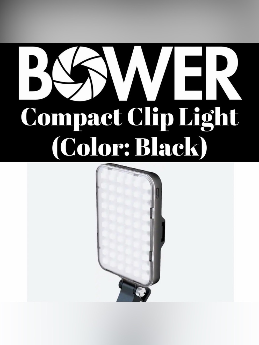 Bower - Compact Clip Light (Color: Black) - New/Sealed